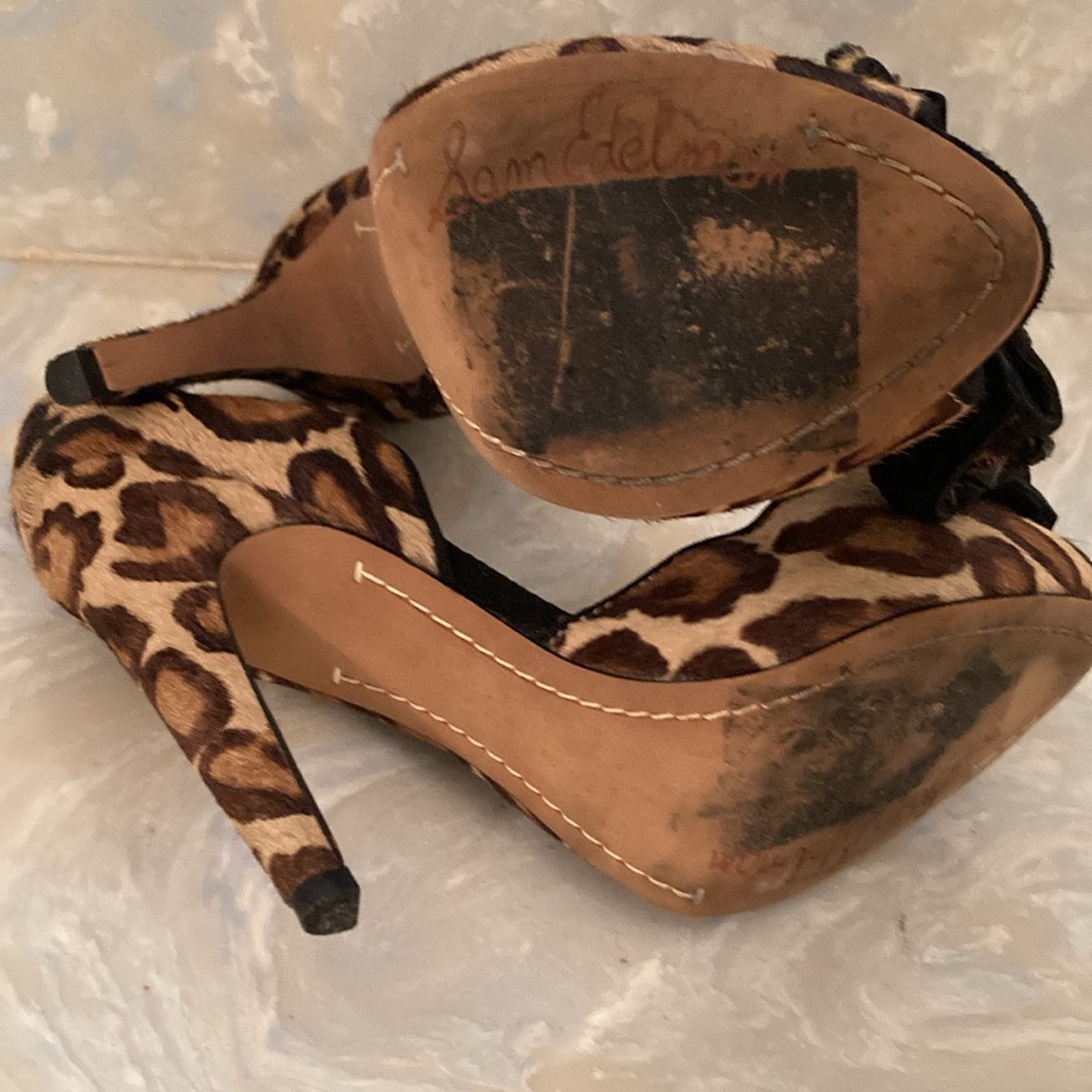 Gently used. Sam Edelman cheetah spike heels - Picture 5 of 9